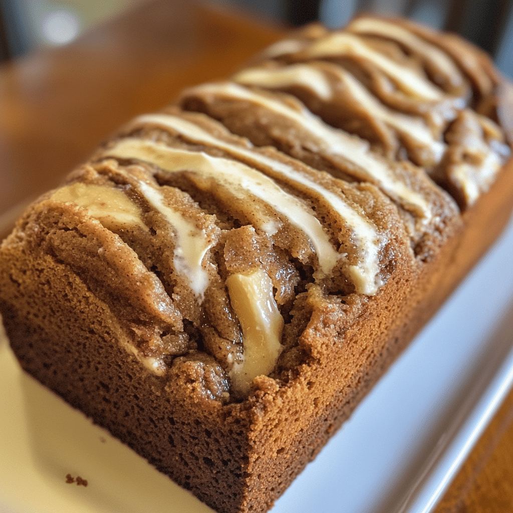 Apple Butter Bread with Cream Cheese Swirls
