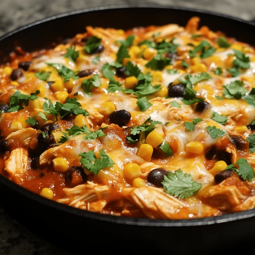 Chicken Enchilada Skillet with Black Beans