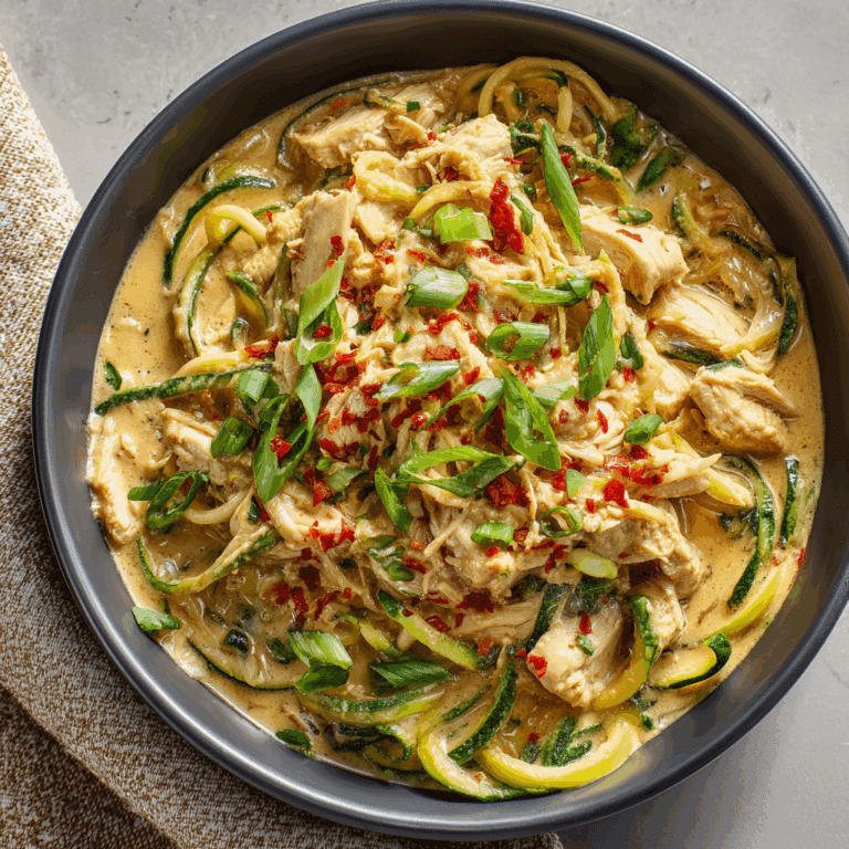 Creamy Peanut Chicken Zucchini Noodles