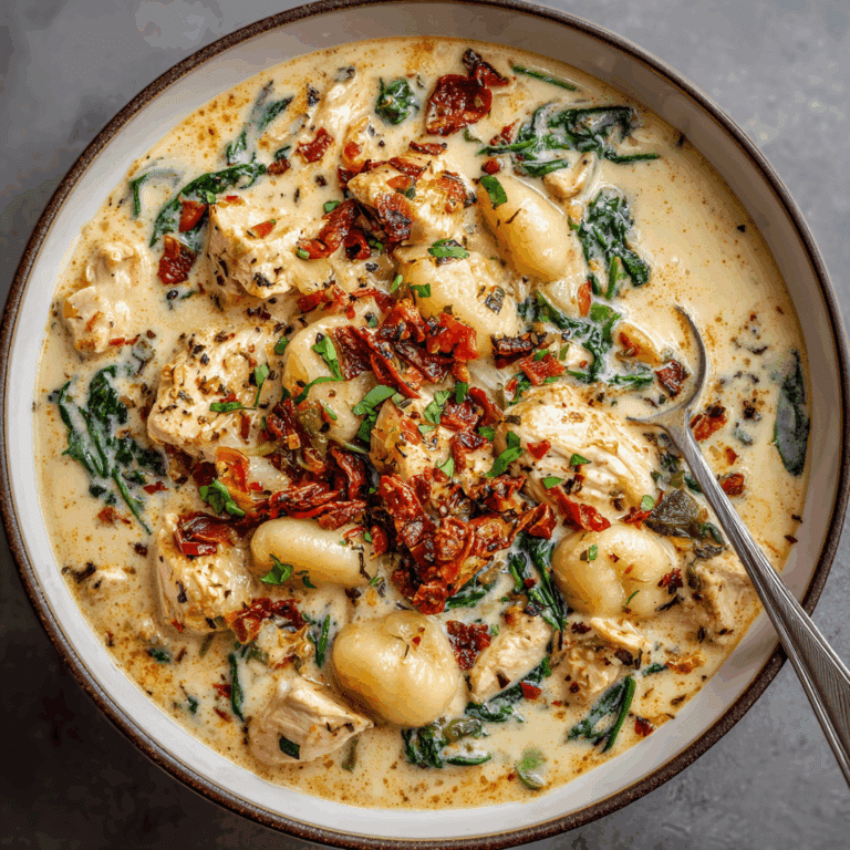Creamy Tuscan Chicken Gnocchi Soup
