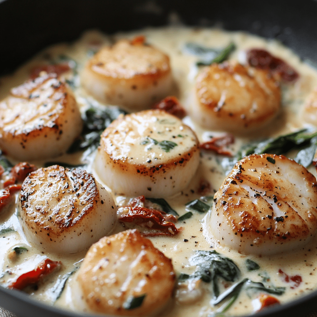 Creamy Tuscan Garlic Scallops