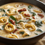 Creamy Tuscan Garlic Tortellini Soup