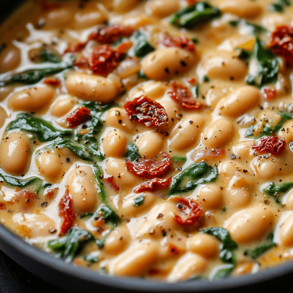 Creamy Tuscan White Bean Skillet