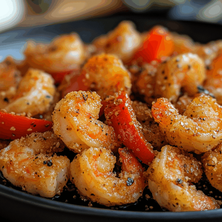 Fried Shrimp and Peppers with Spicy Ranch Sauce