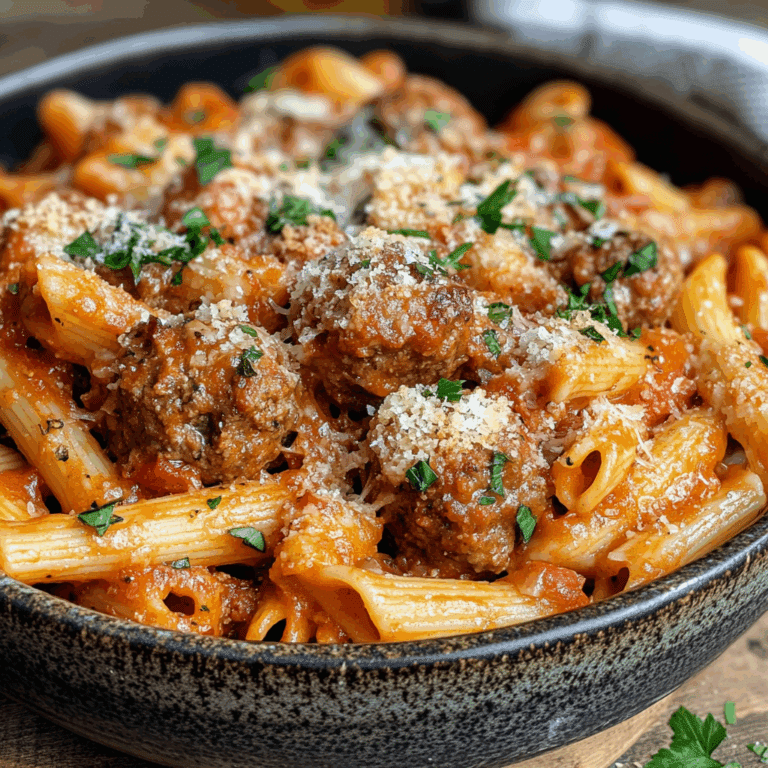 Meatball Pasta with Creamy Tomato Sauce