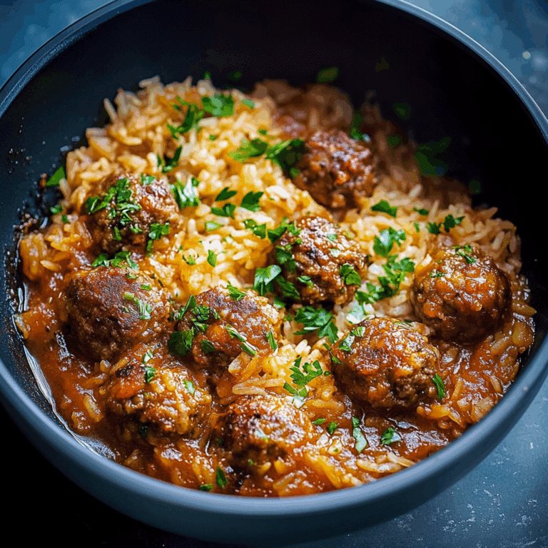 Meatballs and Rice