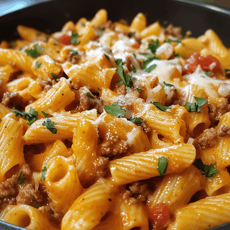 One Pot Cheesy Taco Pasta