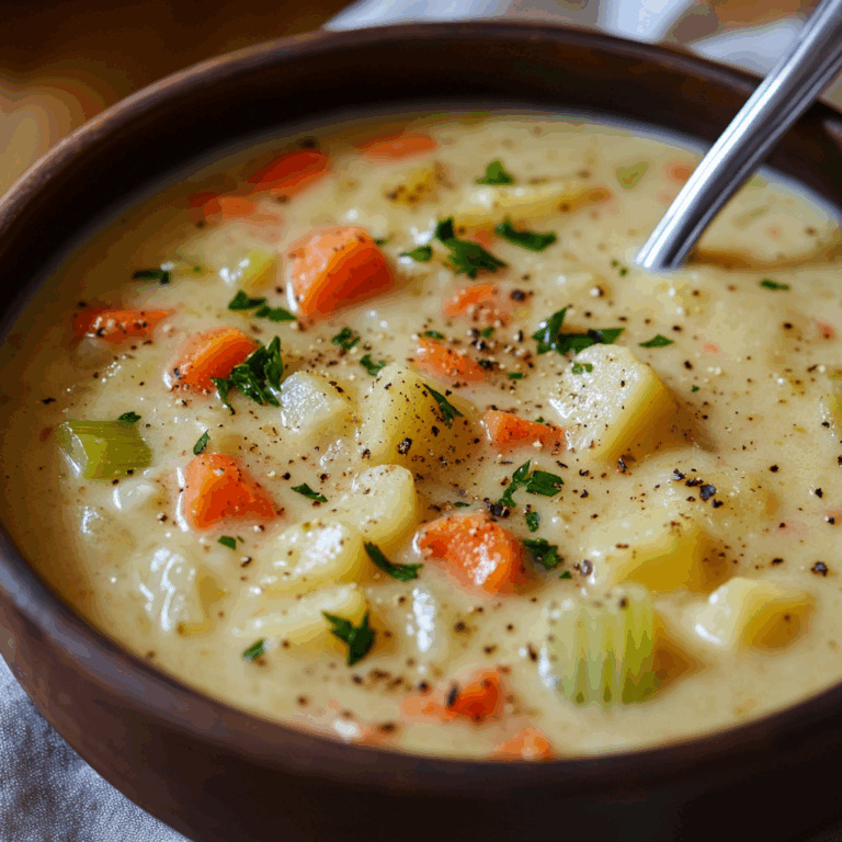 One Pot Creamy Vegetable Soup