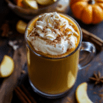 Pumpkin Apple Cider with Cinnamon Cream