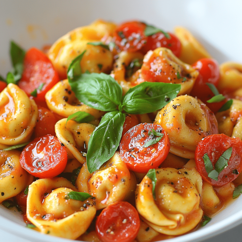 Roasted Red Pepper Tortellini Salad