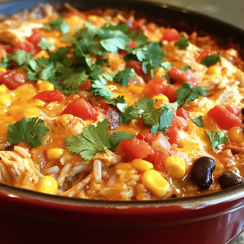 Southwestern Chicken and Rice Casserole