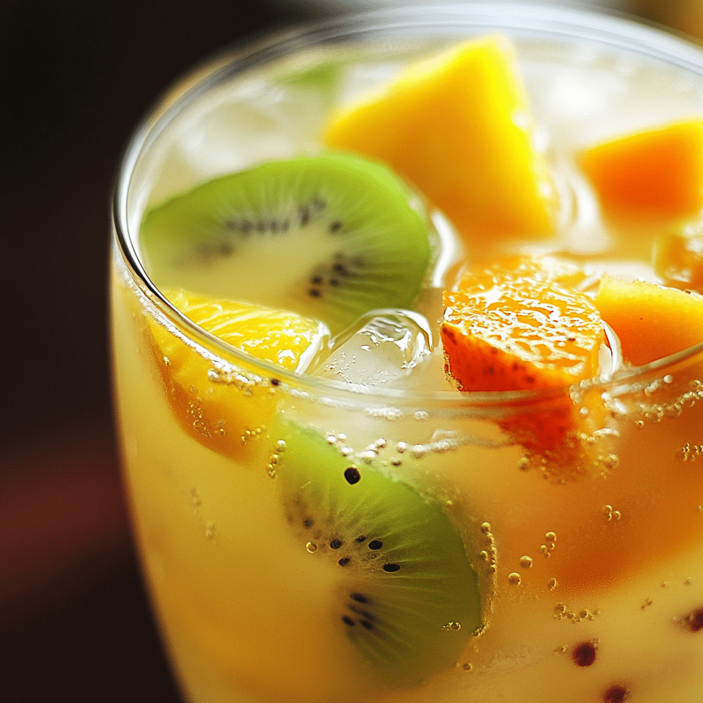 Tropical Fruit Sangria Mocktail