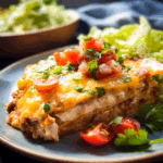 4-Ingredient Chicken Quesadilla Casserole