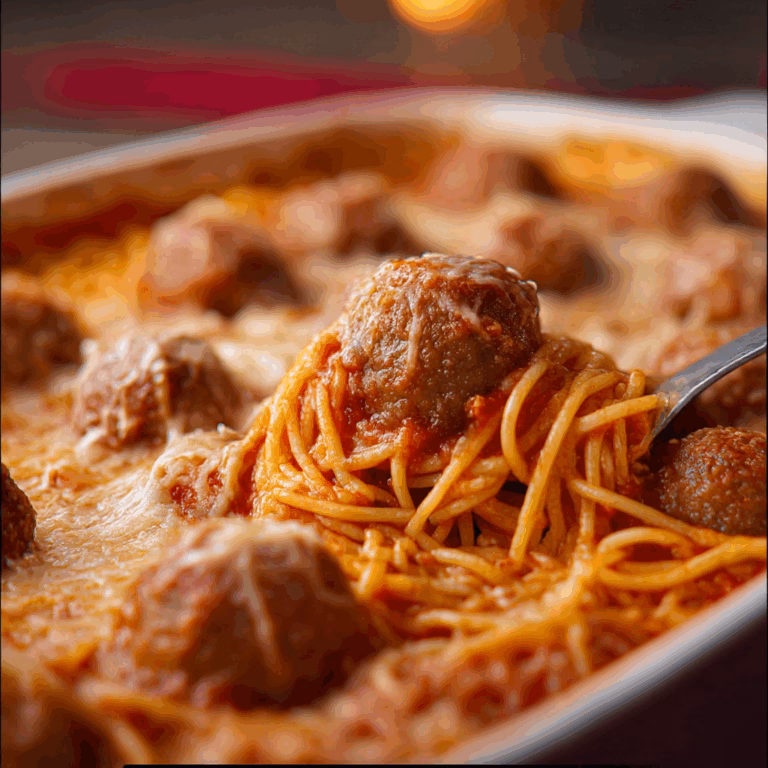 Baked Spaghetti and Meatballs