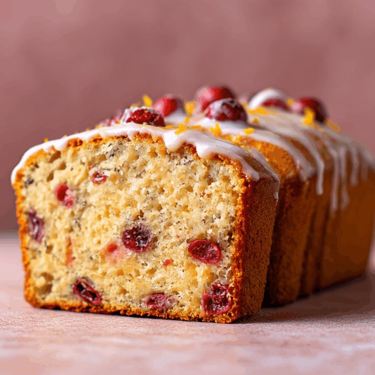 Cranberry Bread with Orange Glaze