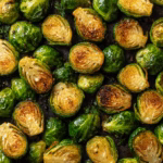 Crispy Roasted Garlic Butter Brussels Sprouts
