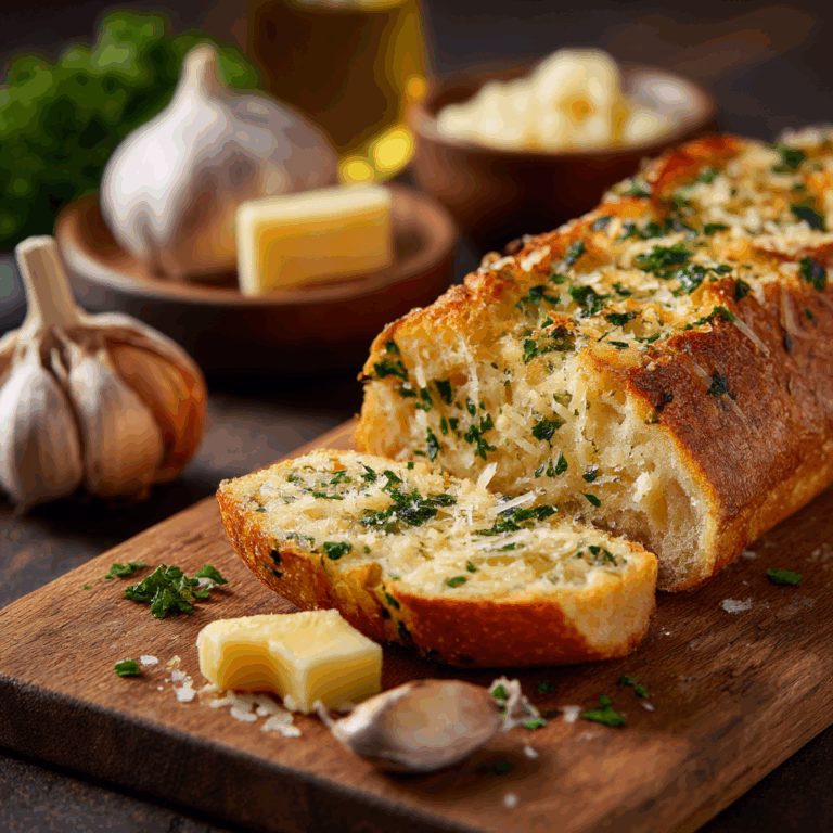 Garlic Bread with Roasted Garlic and Parmesan
