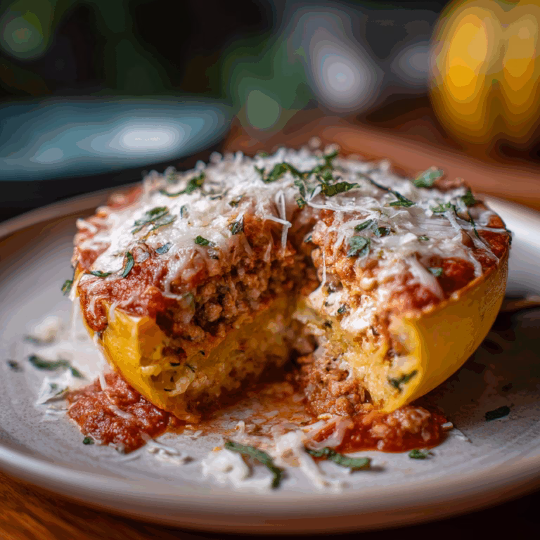 Spaghetti Squash Lasagna with Ground Turkey
