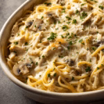 Turkey Tetrazzini Pasta Casserole