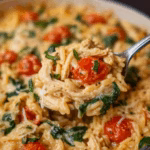 Tuscan Chicken Orzo Bake